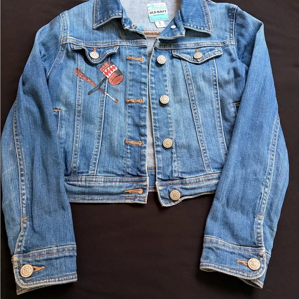 Old Navy Kids Denim Jacket with Fun Patches